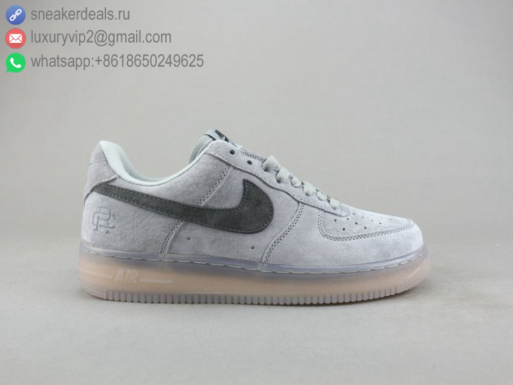NIKE AIR FORCE 1 LOW '07 GREY BLACK SUEDE UNISEX LEATHER SKATE SHOES